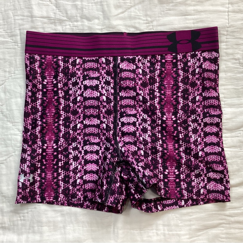 Under Armour Alpha Shorty Tight‎ Fit Short Purple Snake Print Small
